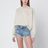 ISABEL MARANT Étoile Crew-Neck Cotton Sweatshirt Beige