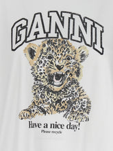 Ganni Leopard T-shirt White