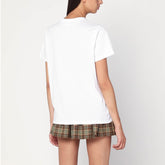 Ganni White Organic Cotton Logo & Cat Print T-Shirt White
