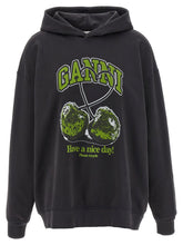 Ganni Basic Jersey Cherry Hoodie Gray