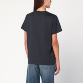 Ganni Dark Grey Puppy Organic Cotton T-Shirt Purple