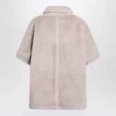 Max Mara Beige Alpaca and Wool Teddy Cape Beige
