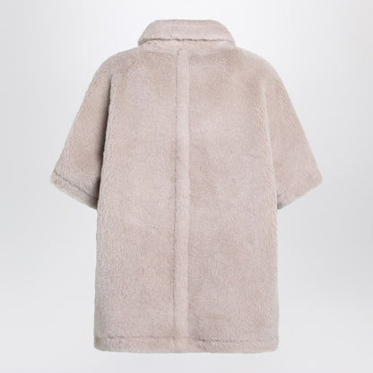 Max Mara Beige Alpaca and Wool Teddy Cape Beige