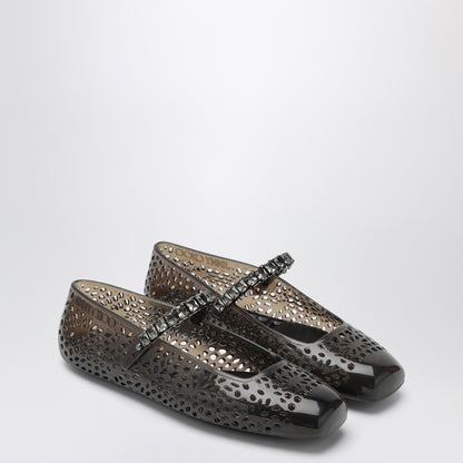 Jimmy Choo The Jelly Crystal Ballet Flats Black