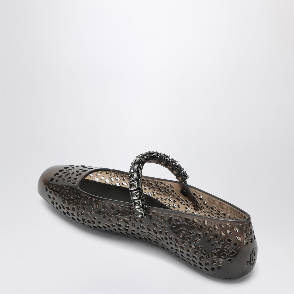 Jimmy Choo The Jelly Crystal Ballet Flats Black