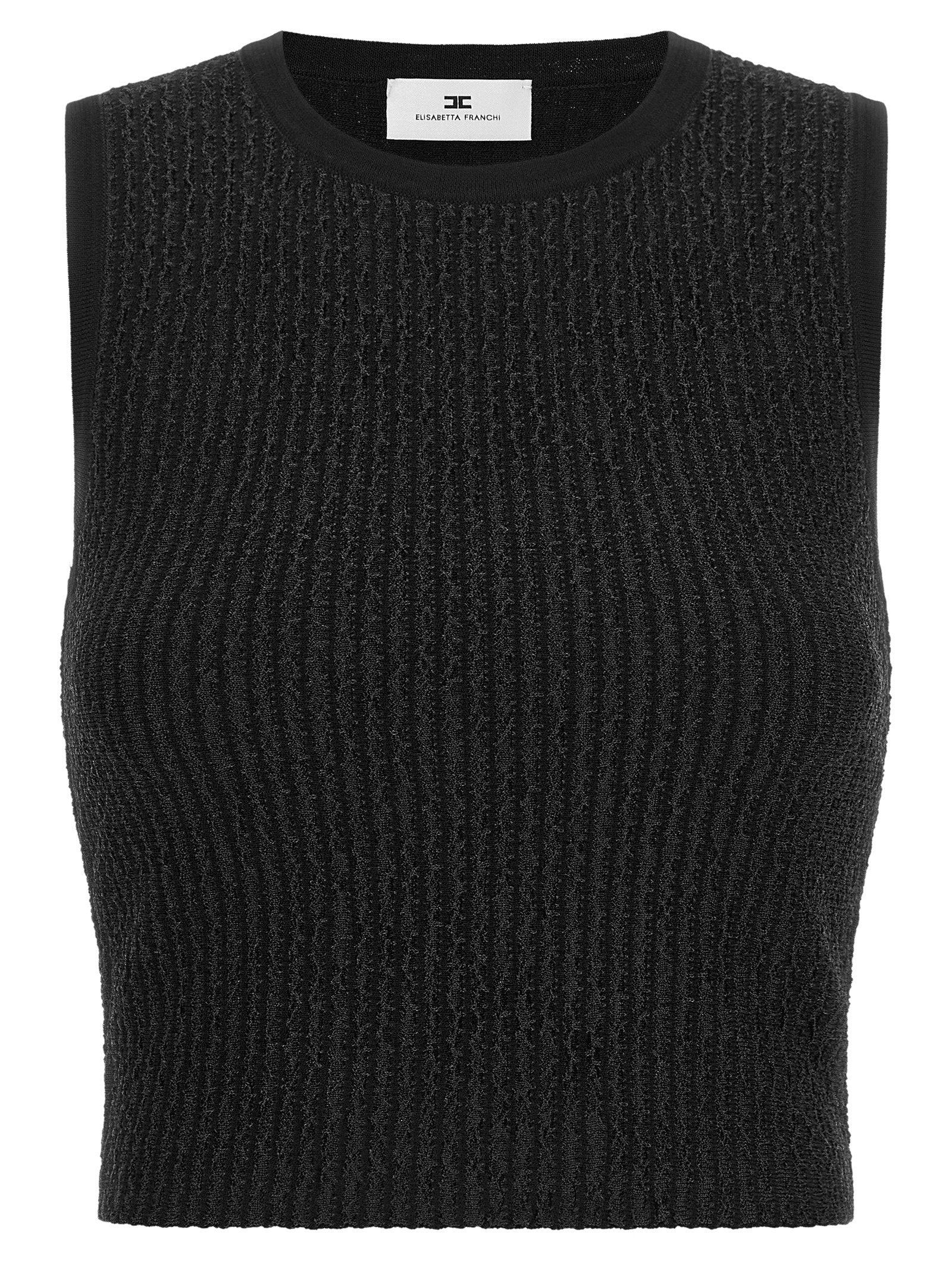 Elisabetta Franchi Top Tricot Black  
