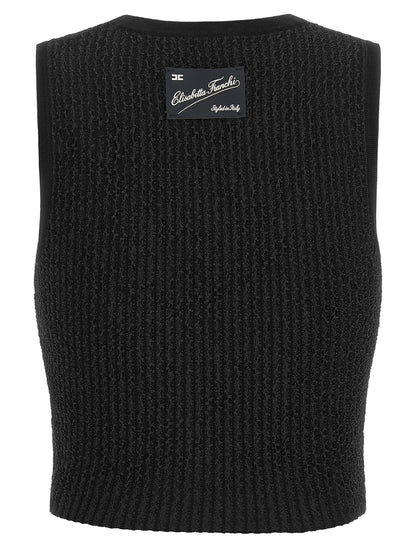 Elisabetta Franchi Top Tricot Black  