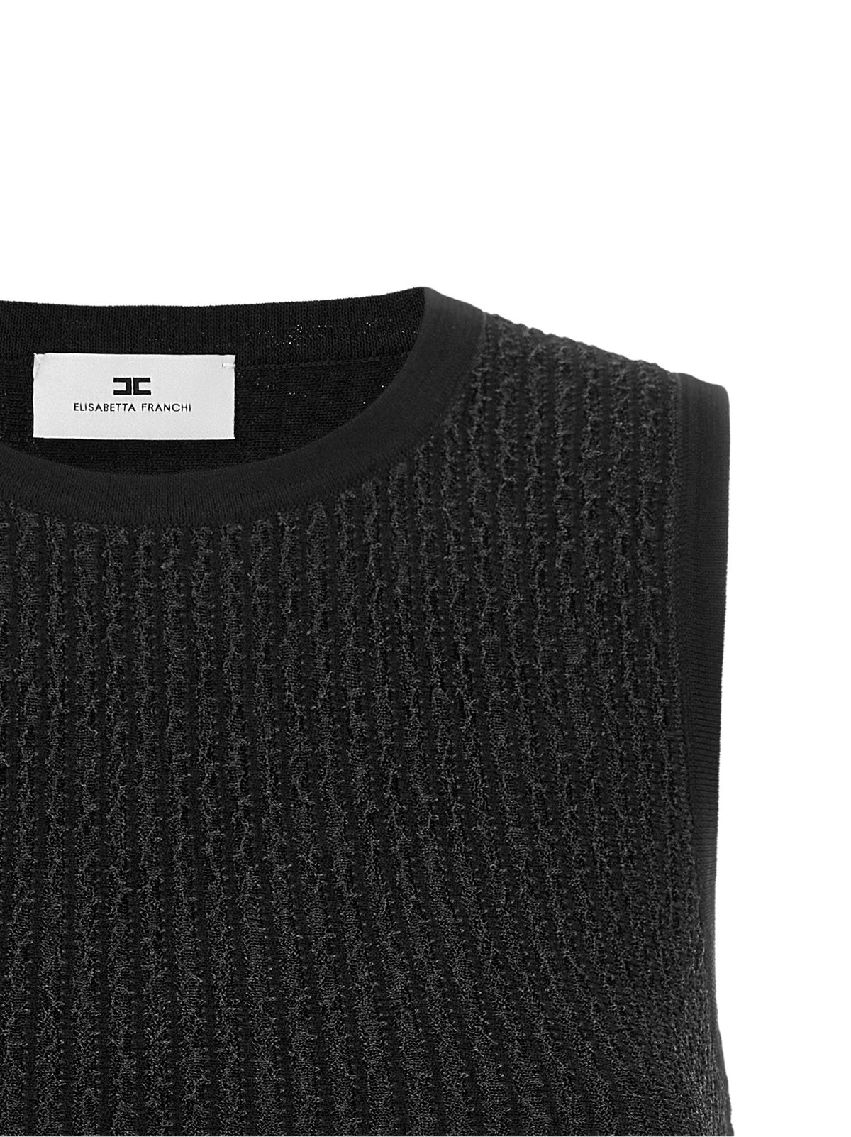 Elisabetta Franchi Top Tricot Black  