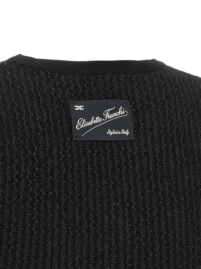 Elisabetta Franchi Top Tricot Black  