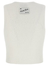 Elisabetta Franchi Ribbed Crop Top White