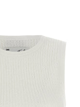 Elisabetta Franchi Ribbed Crop Top White
