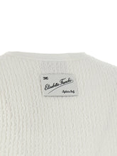 Elisabetta Franchi Ribbed Crop Top White
