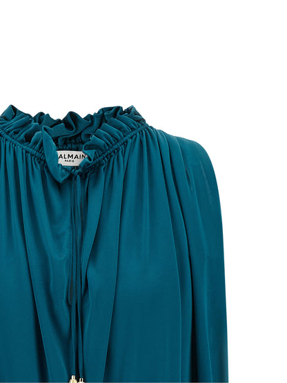Balmain Pompon Catene Top Blue