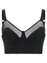 Elisabetta Franchi Cool Wool And Tulle Top Black