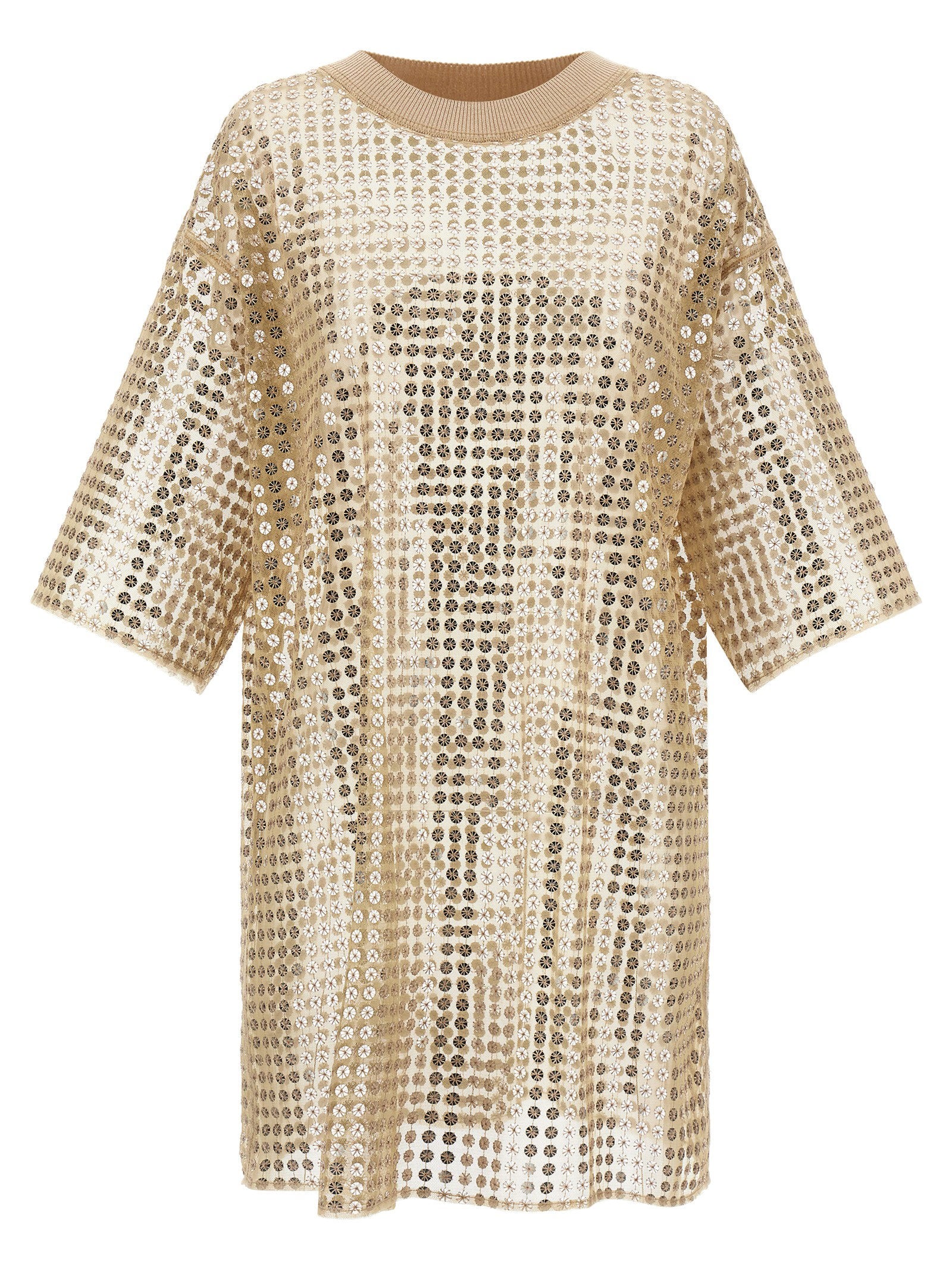 Fabiana Filippi Sequin Dress Beige