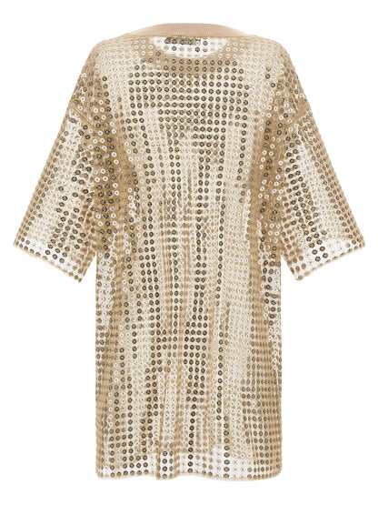 Fabiana Filippi Sequin Dress Beige