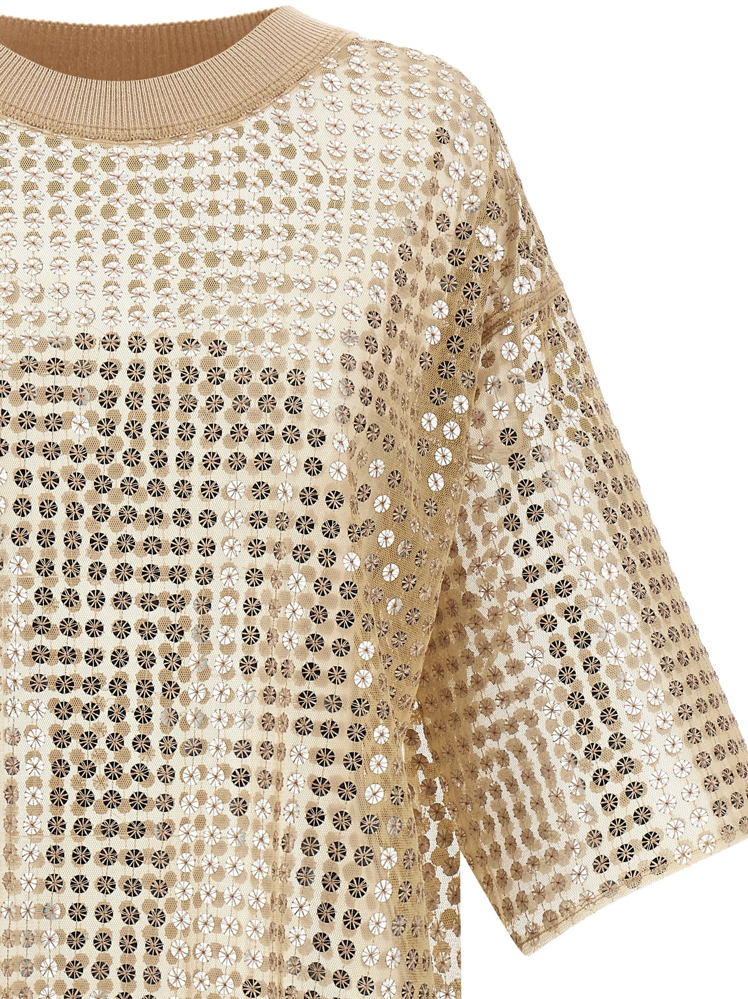 Fabiana Filippi Sequin Dress Beige