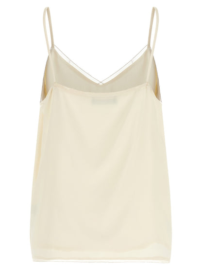 Fabiana Filippi Filo Diamante Top Beige