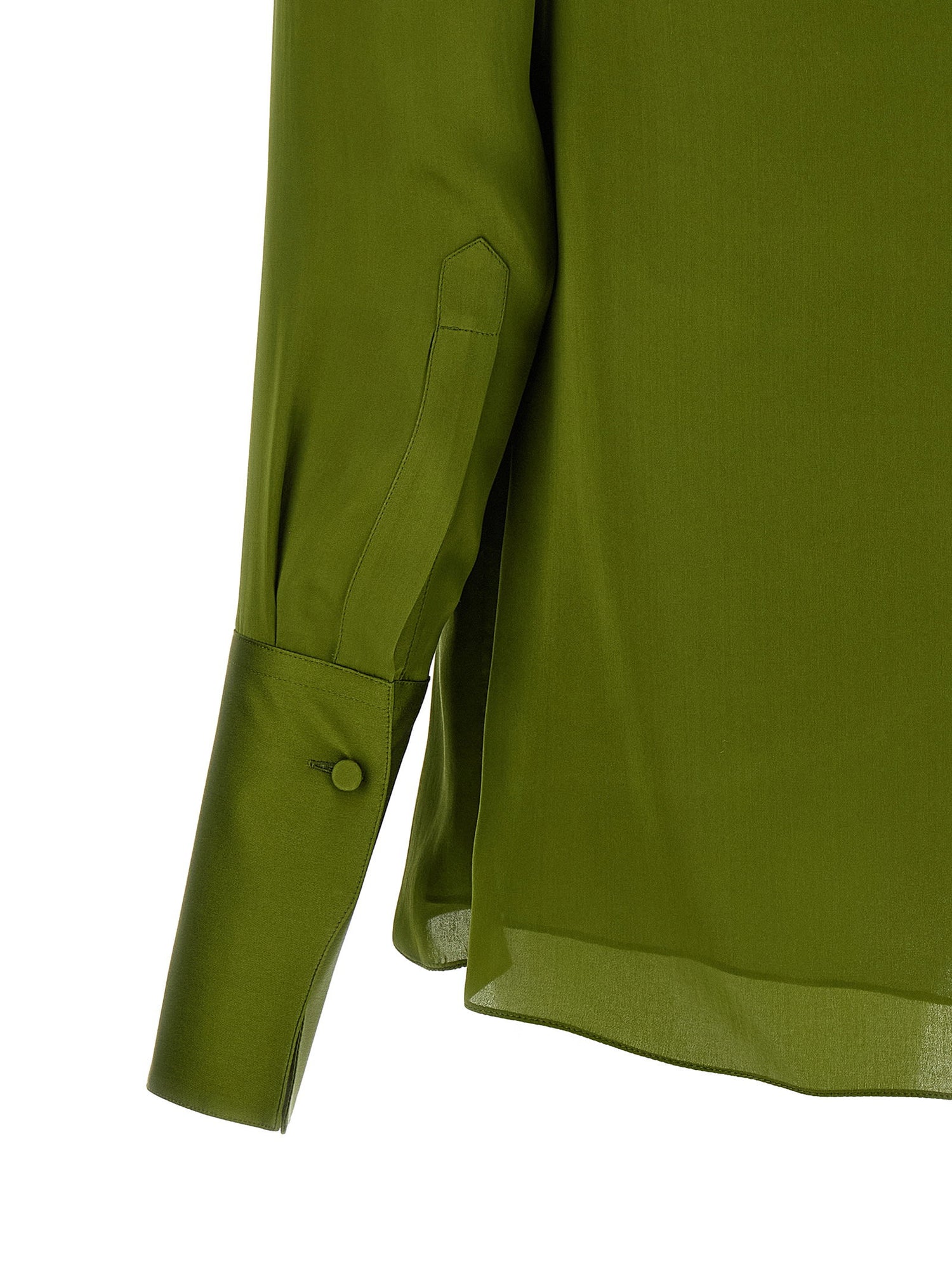 Tom Ford Draped Neck Blouse Green
