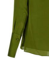 Tom Ford Draped Neck Blouse Green