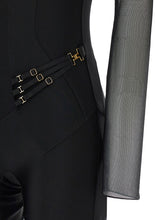 Elisabetta Franchi Jersey And Tulle Jumpsuit Black
