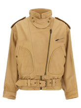 Isabel Marant Farza Leather Jacket Beige
