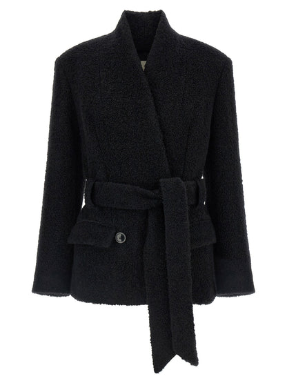 Isabel Marant Syndra Belted Blazer Black  