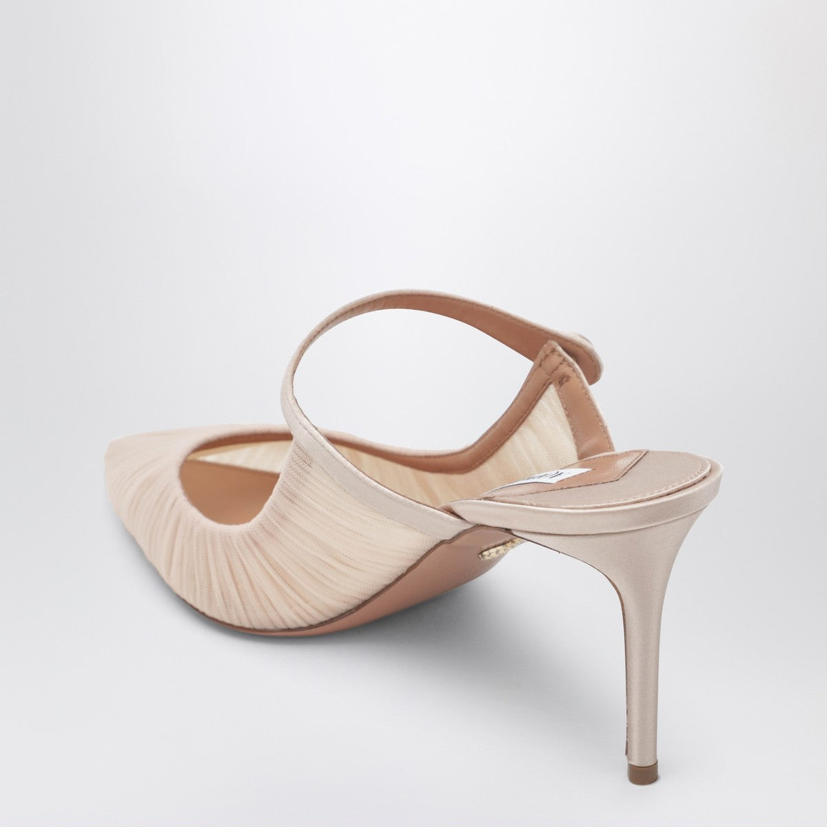 Aquazzura Voile Mule 75 Satin Pink