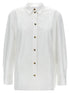 Ganni Lace-up Shirt White