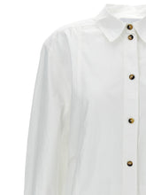 Ganni Lace-up Shirt White
