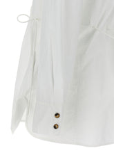 Ganni Lace-up Shirt White