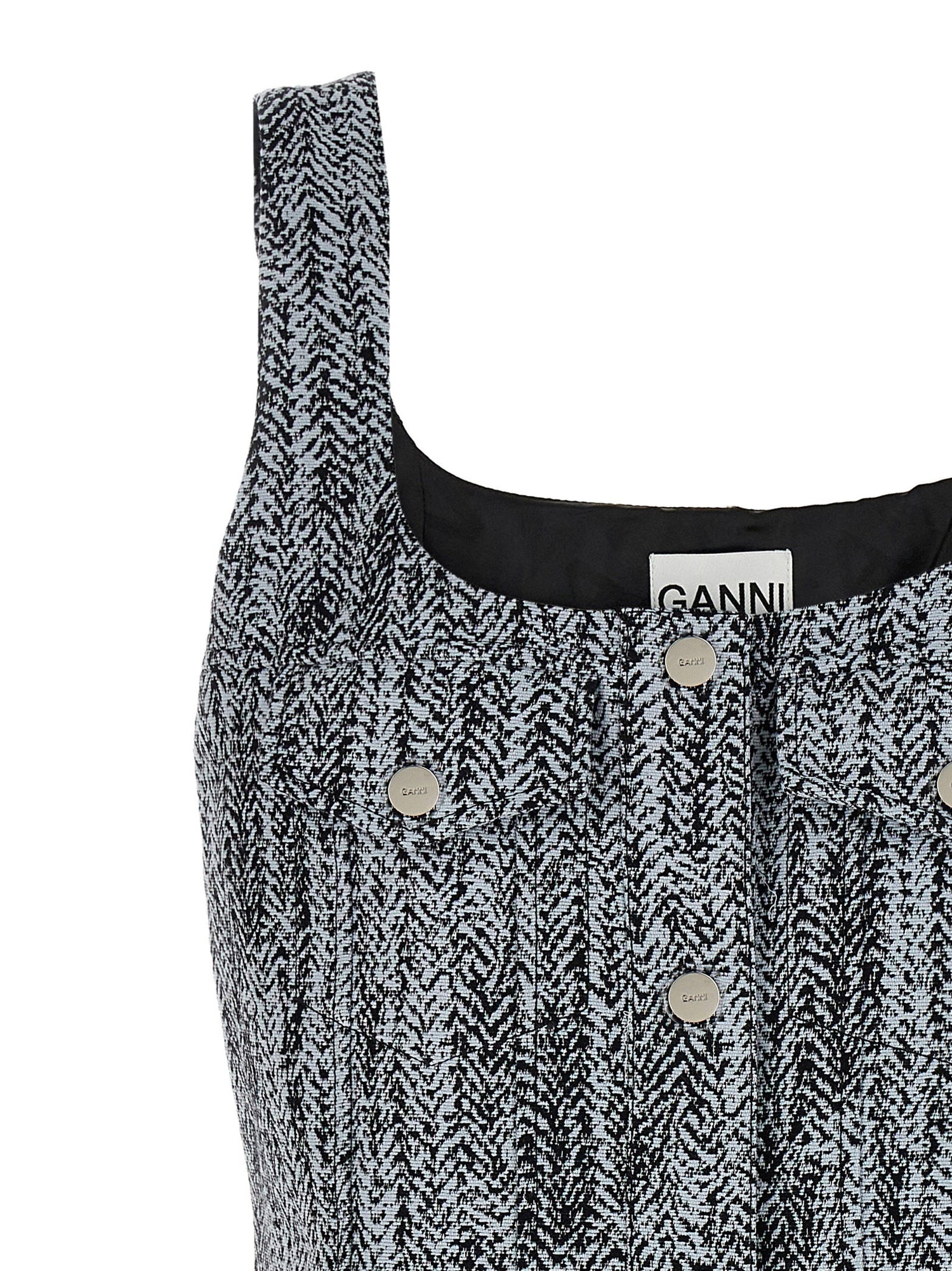 Ganni Tweed Dress Multicolor