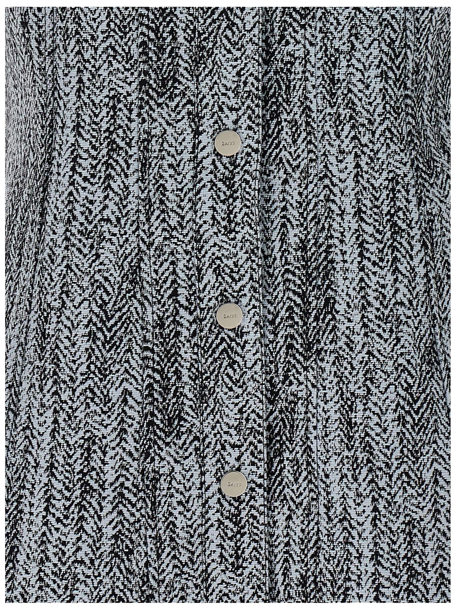 Ganni Tweed Dress Multicolor