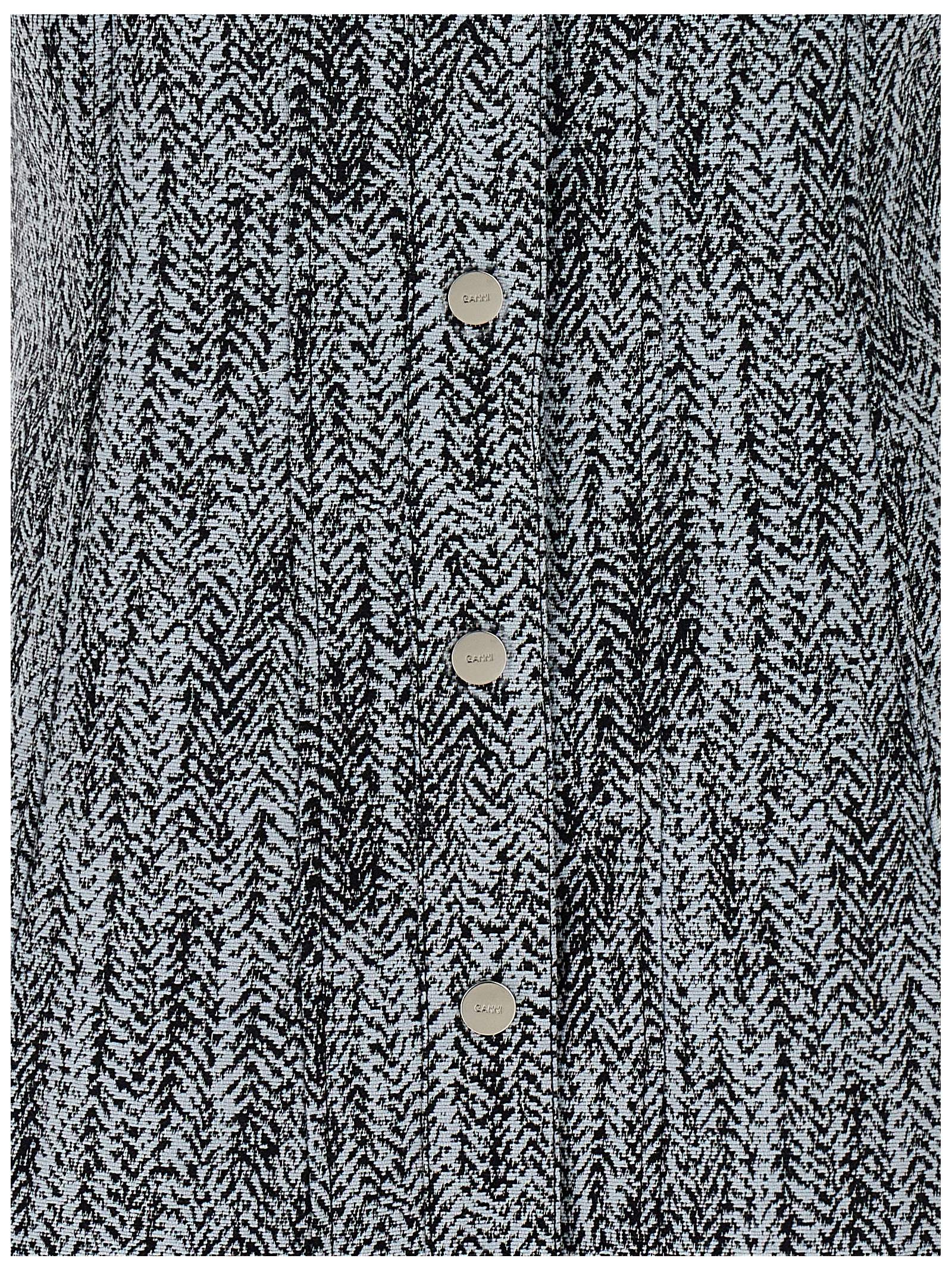 Ganni Tweed Dress Multicolor