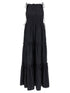 Ganni Black Smock Tie Dress Gray