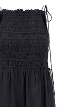 Ganni Black Smock Tie Dress Gray