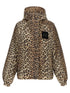 Ganni Leopard Print Nylon Windbreaker Multicolor