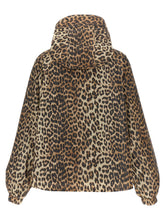 Ganni Leopard Print Nylon Windbreaker Multicolor