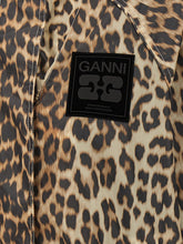 Ganni Leopard Print Nylon Windbreaker Multicolor