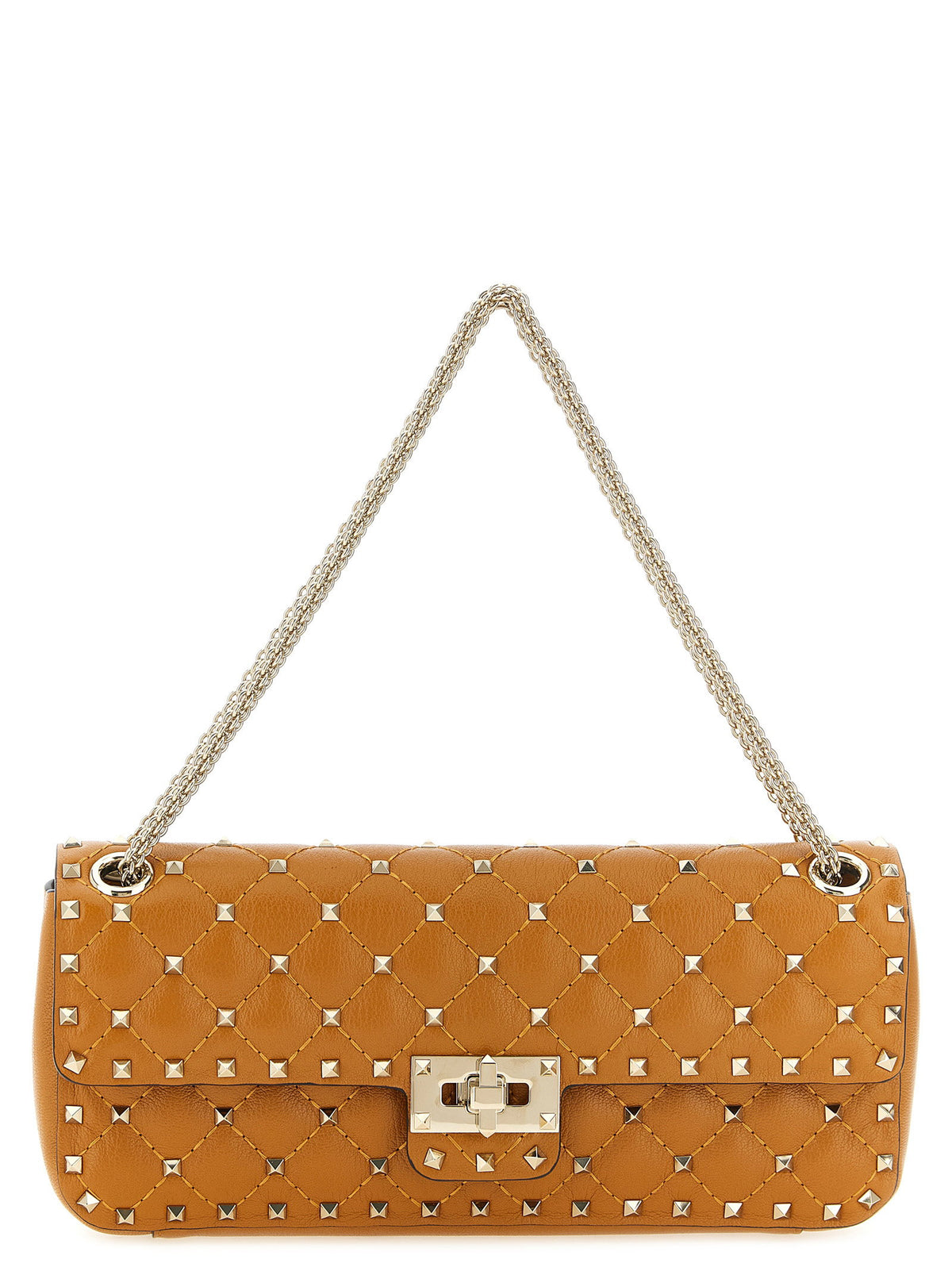 Valentino Garavani Valentino G. Rockstud Spike Medium Shoulder Bag Orange