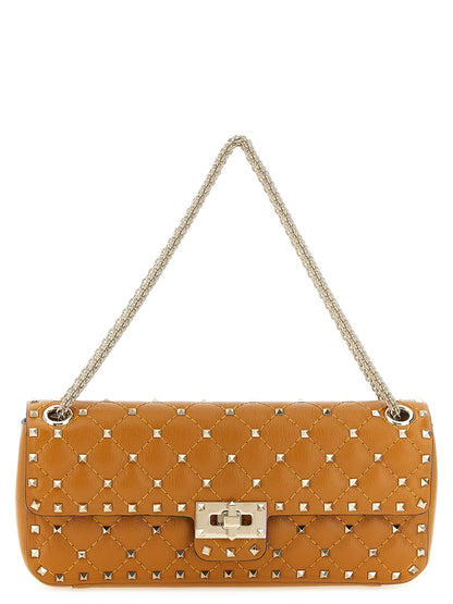 Valentino Garavani Valentino G. Rockstud Spike Medium Shoulder Bag Orange
