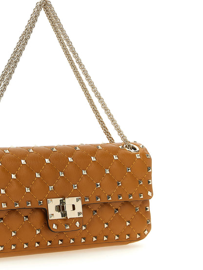 Valentino Garavani Valentino G. Rockstud Spike Medium Shoulder Bag Orange