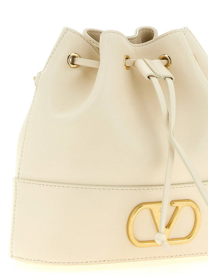 Valentino Garavani Vlogo Signature Sechiello Bag White