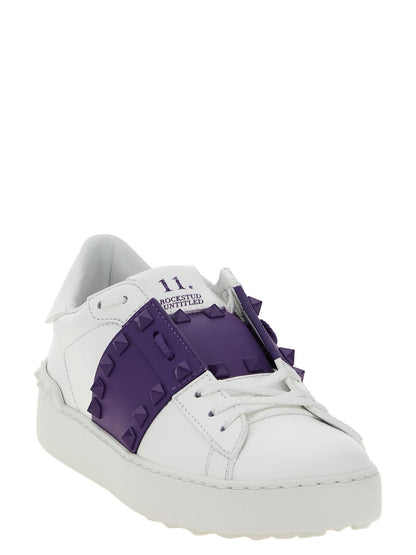 Valentino Garavani Rockstud Untitled Sneakers Purple