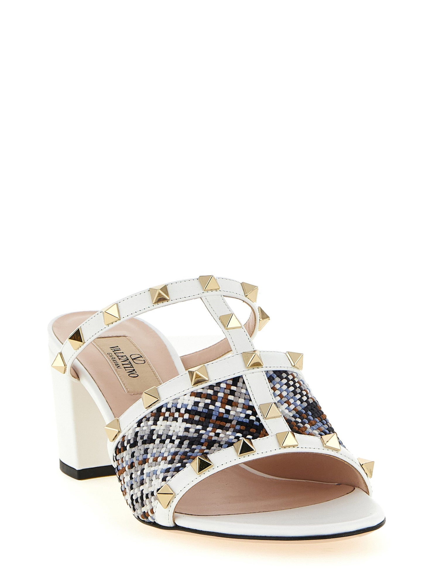 Valentino Garavani Rockstud Slides White