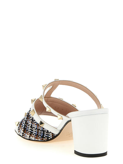 Valentino Garavani Rockstud Slides White