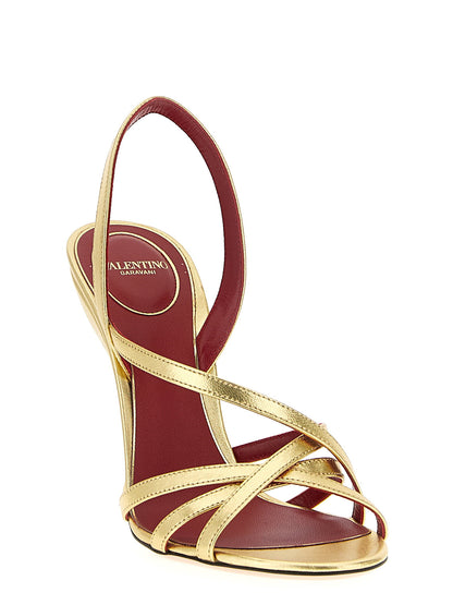 Valentino Garavani Fetishique Sandals Gold