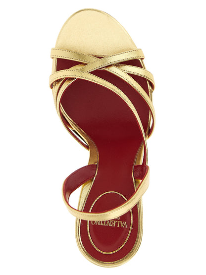 Valentino Garavani Fetishique Sandals Gold