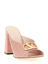 Valentino Garavani Vlogo Signature Slides Pink