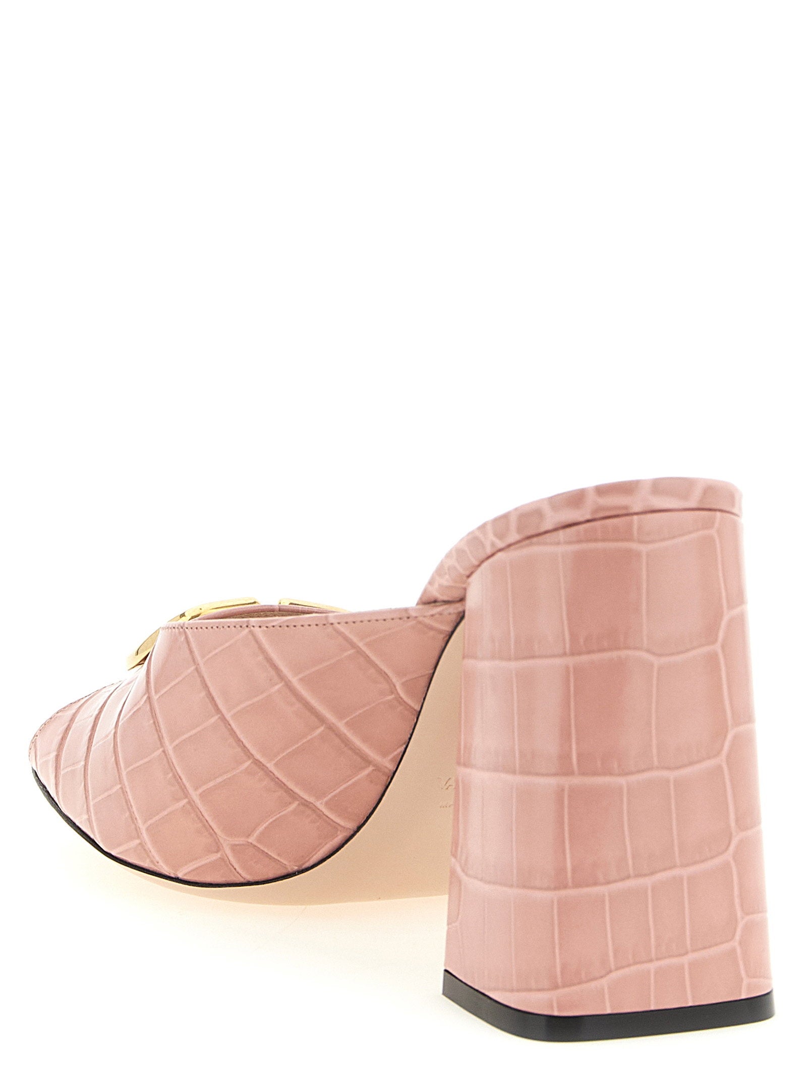 Valentino Garavani Vlogo Signature Slides Pink